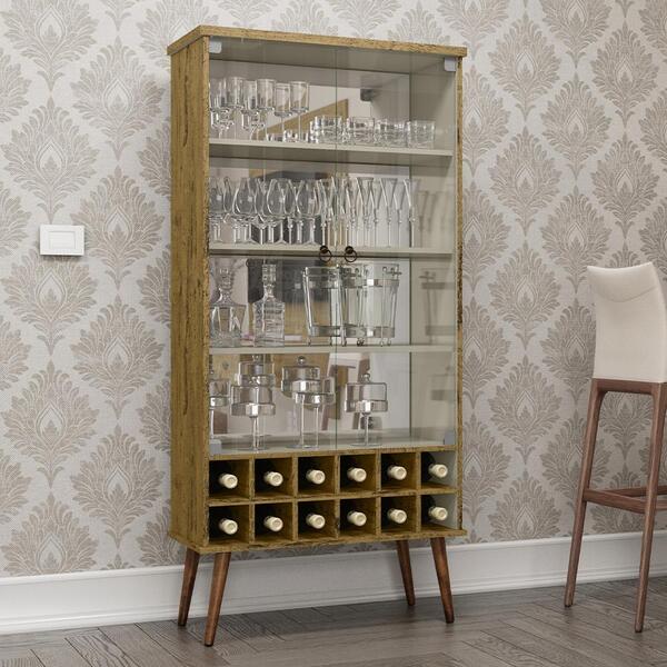 Cristaleira Seller 2 Portas Retrô - Nature / Off White - Patr