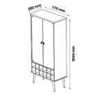 Cristaleira Seller 2 Portas Retrô - Nature / Off White - Patr