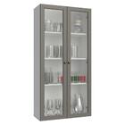 Cristaleira Suspensa 70 Cm 2 Portas De Vidro Branco/cinza Vik