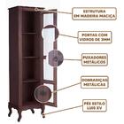 Cristaleira Torre 01 Porta Vidro Madeira Maciça D161 Shop Jm