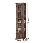 Cristaleira Torre Alta 01 Porta Vidro Lateral Madeira Maciça