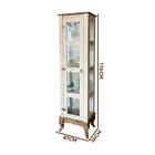 Cristaleira Torre Com Balcão Rústico Branco Garapa D120vl D16