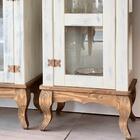 Cristaleira Torre Com Balcão Rústico Branco Garapa D120vl D16