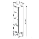 Cristaleira Torre Laca Com Palhinha Coleção Acapulco Branco