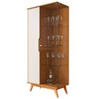 Cristaleira Tucumã Com Puxador Usinado E Vidro 4cm Temperado