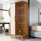 Cristaleira Tucumã Com Puxador Usinado E Vidro 4cm Temperado