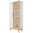 Cristaleira Tucumã Com Puxador Usinado E Vidro 4cm Temperado