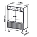 Cristaleira Tulipa Portas De Vidro Mdp Com Adega Dj Móveis