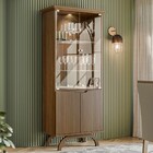 Cristaleira Vicenza 4 Portas Imbuia - New Ceval