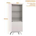 Cristaleira Vicenza 4 Portas Off White/imbuia - New Ceval