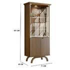 Cristaleira Vicenza Com Adega 4 Portas Imbuia Tana Decor