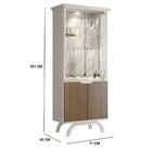 Cristaleira Vicenza Com Adega 4 Portas Off White Imbuia Tana