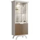 Cristaleira Vicenza Com Adega 4 Portas Off White Imbuia Tana