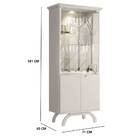 Cristaleira Vicenza Com Adega 4 Portas Off White Tana Decor