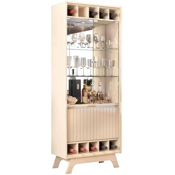 Cristaleira Vidro Espelho E Adega 4 Portas 21188 Dj Moveis