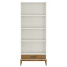 Cristaleira Vitrine 2 Portas 1 Gaveta Milão  Off White/freijó