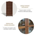 Cristaleira Vitrine Rústica 100% Madeira Maciça 2 Portas 1 Ga