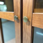 Cristaleira Vitrine Rústica 100% Madeira Maciça 2 Portas 1 Ga