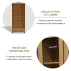 Cristaleira Vitrine Rústica 100% Madeira Maciça 2 Portas 1 Ga