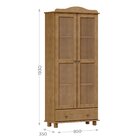 Cristaleira Vitrine Rústica 100% Madeira Maciça 2 Portas 1 Ga