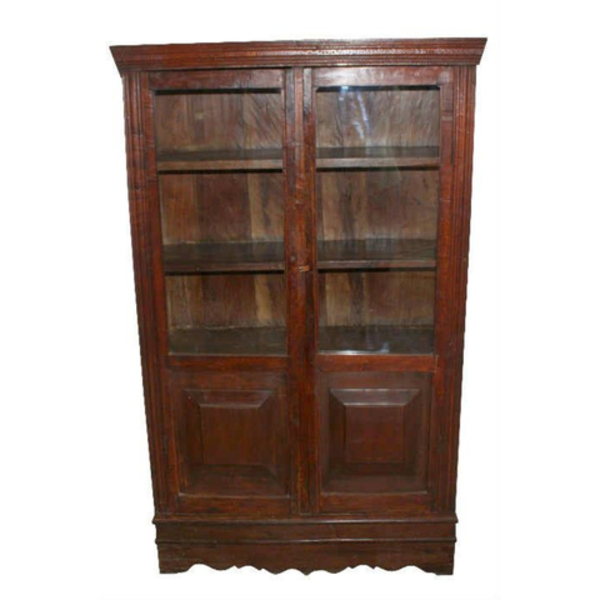 Cristaleira Waves Em Madeira De Demolição - Cód 2058