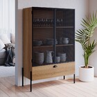 Cristaleira York 2 Portas 1 Gaveta Hanover/preto 27897 - Arte