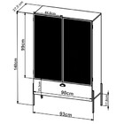 Cristaleira York 2 Portas 1 Gaveta Hanover/preto 27897 - Arte