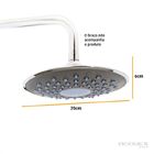 Crivo Ducha Chuveiro Redondo Universal em ABS Cromado