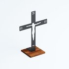 Crucifixo Para Mesa 20cm Preto Fosco