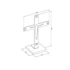 Crucifixo Para Mesa 40cm Preto Fosco