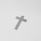 Cruz Crucifixo Para Decoração Em Inox 6x4cm Com Dupla Face