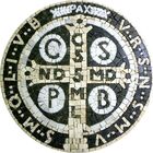 Cruz De São Bento Mosaico Em Mosaico - 70 Cm