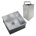 Cuba 40x40 Mais Lixeira Inox Para Area De Serviço Aço 304