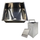 Cuba 40x40 Mais Lixeira Inox Para Area De Serviço Aço 304