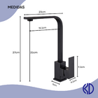 Cuba 50x40 Aço Inox Escovado Com Torneira Slim Black E Tábua