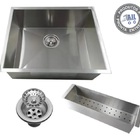 Cuba 50x40 Inox304 Moderna Quadrada Escovada Inoxidavel Com E