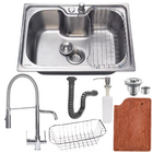 Cuba 50x40 Inox 304 C/ Torneira Para Filtro E Tábua De Corte