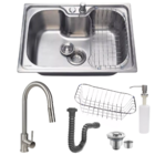 Cuba 50x40cm Aço Inox 304 E Torneira Touch Sensível Ao Toque