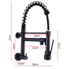 Cuba 50x40cm Inox304 Com Lixeira E Torneira De Parede Preta