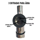 Cuba 60x42 Inox304 + Lixeira Embutida E Torneira Para Filtro