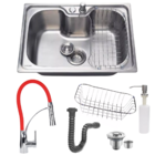 Cuba 60x42 Inox 304 Com Torneira Gourmet E Kit De Acessórios