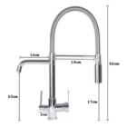 Cuba 60x42 Inox + Torneira Para Filtro E Lixeira De Embutir