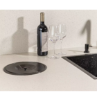 Cuba 60x42 Inox Black + Torneira Extensível Preta E Lixeira