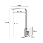 Cuba 60x42 Inox Escovado + Torneira Escovada Tábua E Lixeira