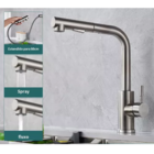 Cuba 60x42cm Cozinha Aço Inox Escovado + Torneira Extensível