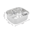 Cuba para Cozinha Simples de Embutir N0 40x34x18 3,5 Aço Inox 304 Brilho Delinia