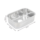 Cuba para Cozinha Simples de Embutir N1 47x32x18 4,5 Aço Inox 304 Brilho Delinia