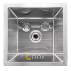 Cuba Aço Inox 304 Malta - 40 X 40 Cm C/ Válvula, Tubos e Esco