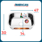 Cuba Aço Inox American Steel N°1-14 Funda 47x30x14