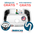 Cuba Aço Inox American Steel N°2 - 17 Extra Funda 56x34x17 Vá